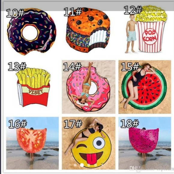 Beach mats,cover-up, fruit design     2pak - Picture 2 of 5